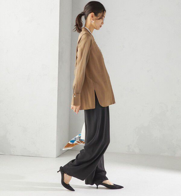 SHIPS for women「〈手洗い可能〉シアー 袖 ポケット デザイン シャツ」|シャツ・ブラウス|