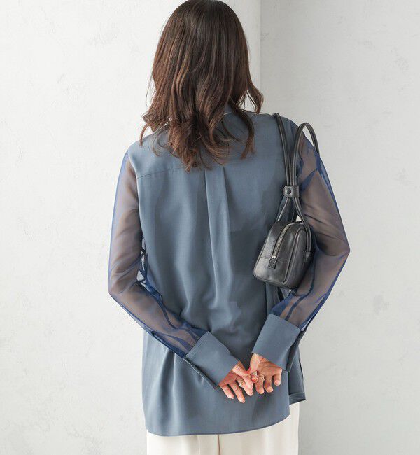 SHIPS for women「〈手洗い可能〉シアー 袖 ポケット デザイン シャツ」|シャツ・ブラウス|