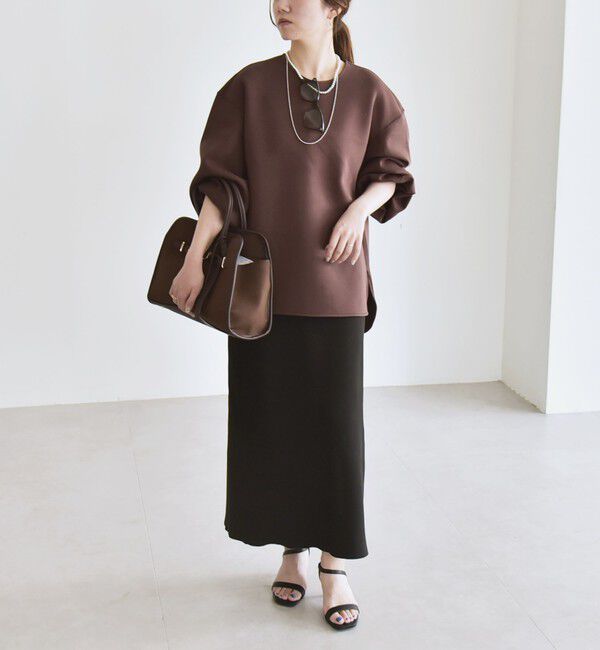 quaranciel「quaranciel:〈洗濯機可能〉ポンチ ボリュームスリーブ ビッグ スウェット プルオーバー」|スウェット・ジャージ|