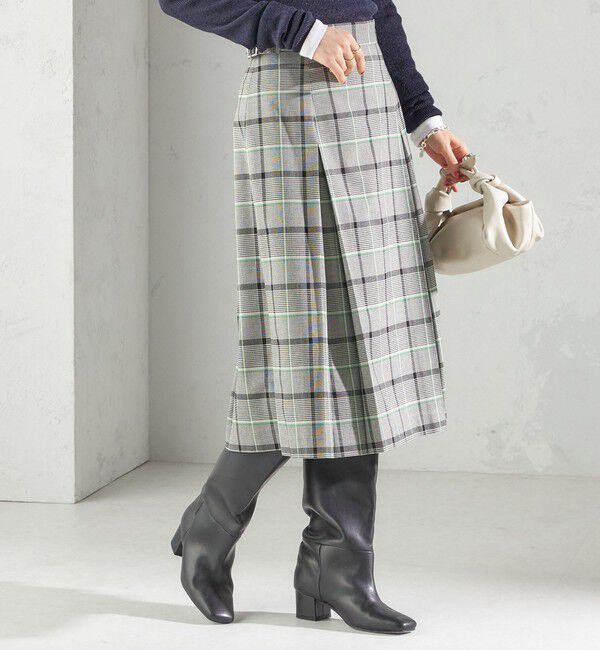 SHIPS for women「《一部追加予約》チェック ボックス プリーツ スカート」|スカート|