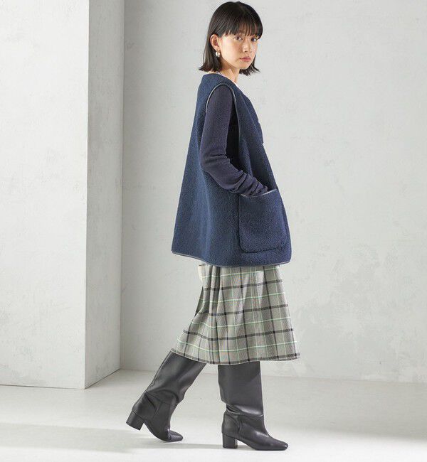 SHIPS for women「《一部追加予約》チェック ボックス プリーツ スカート」|スカート|