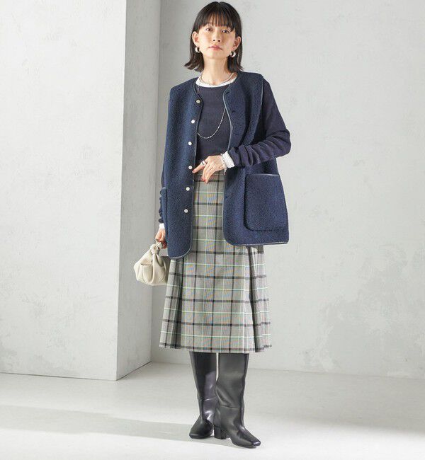 SHIPS for women「《一部追加予約》チェック ボックス プリーツ スカート」|スカート|