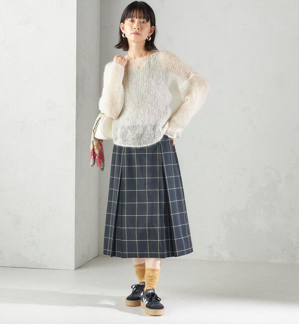 SHIPS for women「《一部追加予約》チェック ボックス プリーツ スカート」|スカート|
