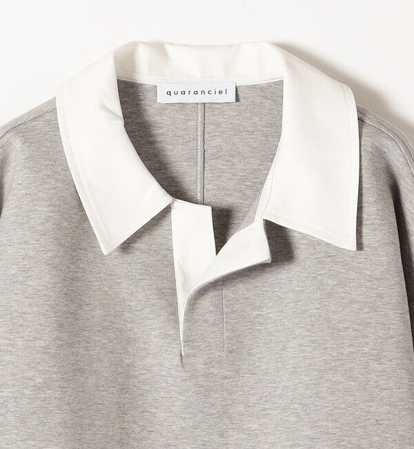 quaranciel「quaranciel:〈洗濯機可能〉ポンチ ロゴプリント ポロ スウェット プルオーバー」|スウェット・ジャージ|