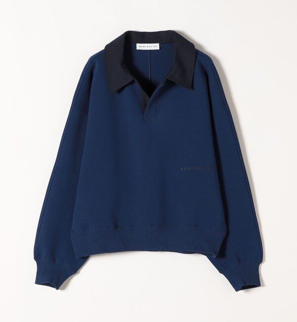 quaranciel「quaranciel:〈洗濯機可能〉ポンチ ロゴプリント ポロ スウェット プルオーバー」|スウェット・ジャージ|