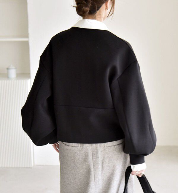 quaranciel「quaranciel:〈洗濯機可能〉ポンチ ロゴプリント スウェット ジップ ブルゾン カーディガン」|スウェット・ジャージ|