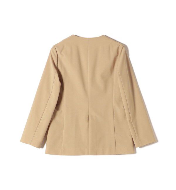 SHIPS for women「〈吸水速乾 / 防シワ加工 / 洗濯機可能〉スーティング ジャージー カラーレス ジャケット」|ノーカラージャケット|