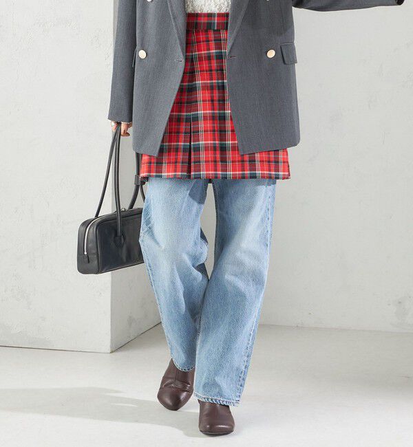 SHIPS for women「チェック プリーツ 巻き スカート」|スカート|