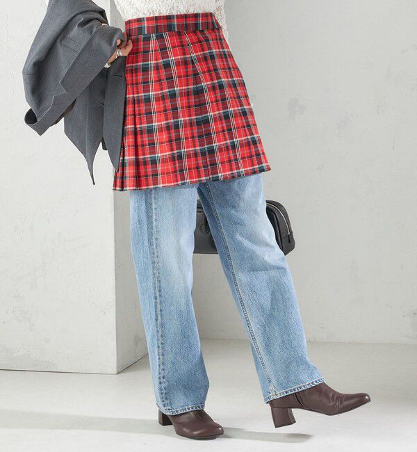 SHIPS for women「チェック プリーツ 巻き スカート」|スカート|