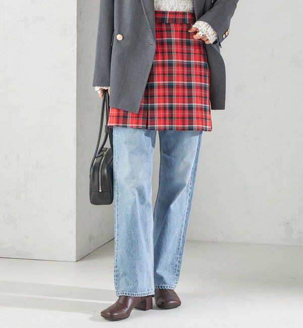 SHIPS for women「チェック プリーツ 巻き スカート」|スカート|