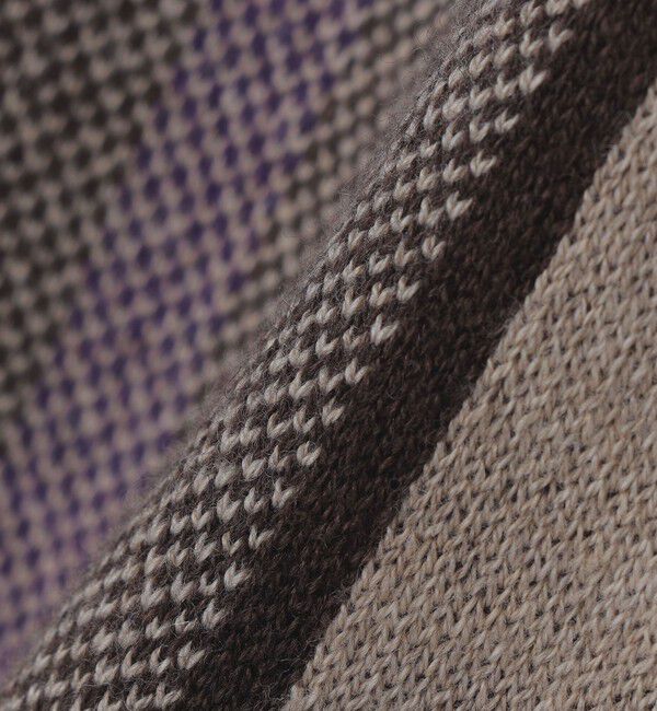 SHIPS「SHIPS:〈洗濯機可能〉 コットン カシミヤ チェック クルーネック ニット」|ニット・セーター|