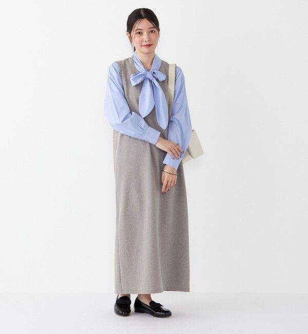 SHIPS Colors 「SHIPS Colors:〈手洗い可能〉シャーク フリンジ ジャンパー ワンピース◇」|ジャンパースカート|