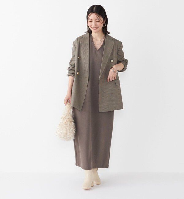 SHIPS Colors 「SHIPS Colors:〈手洗い可能〉シャーク フリンジ ジャンパー ワンピース◇」|ジャンパースカート|