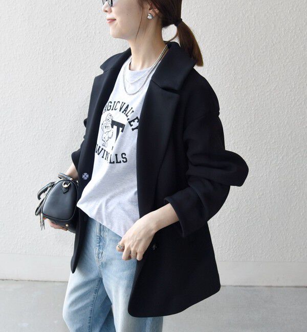 SHIPS any「SHIPS any:〈洗濯機可能〉ダンボール コクーン テーラード ミディ コート」|チェスターコート|