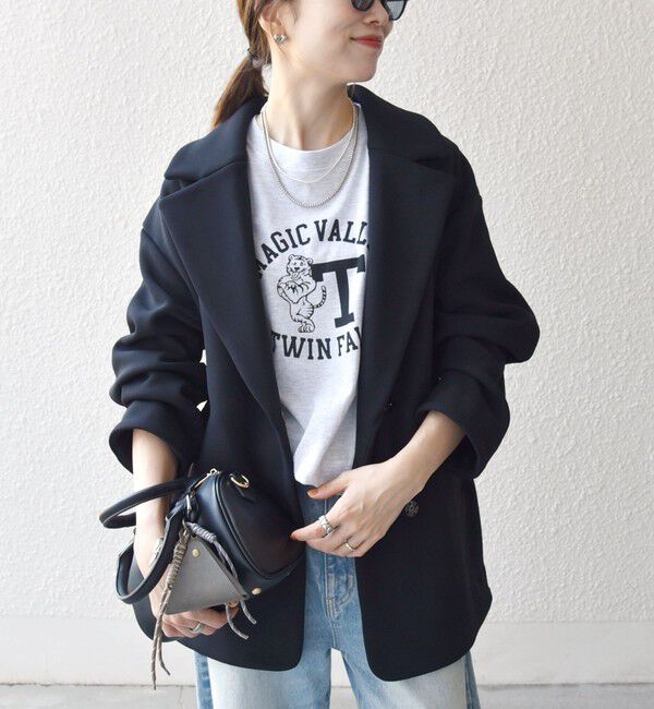 SHIPS any「SHIPS any:〈洗濯機可能〉ダンボール コクーン テーラード ミディ コート」|チェスターコート|