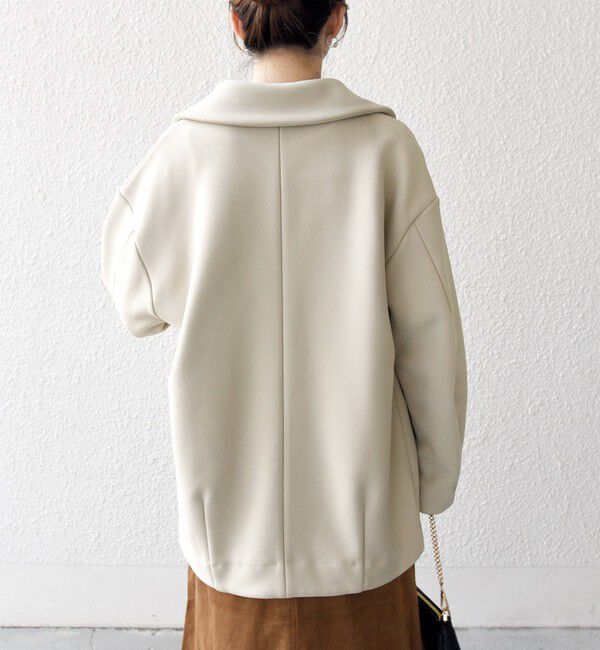 SHIPS any「SHIPS any:〈洗濯機可能〉ダンボール コクーン テーラード ミディ コート」|チェスターコート|