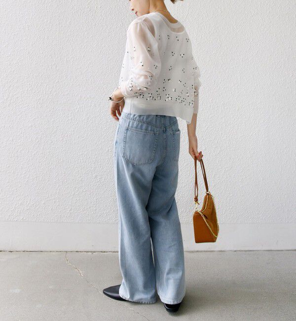 SHIPS for women「〈手洗い可能〉フラワー 刺繍 2WAY カーディガン」|カーディガン|