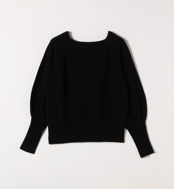 quaranciel「quaranciel:〈手洗い可能〉AQUA カシミヤ ミックス ボートネック ロングリブ パフ ニット」|ニット・セーター|