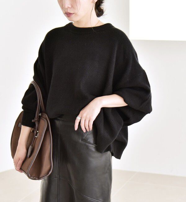 quaranciel「quaranciel:〈手洗い可能〉AQUA カシミヤ ミックス ドルマン ニット 25AW」|ニット・セーター|