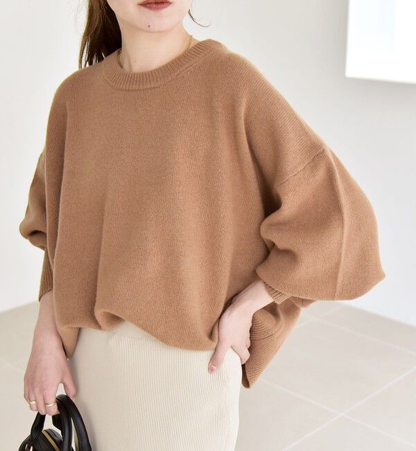 quaranciel「quaranciel:〈手洗い可能〉AQUA カシミヤ ミックス ドルマン ニット 25AW」|ニット・セーター|