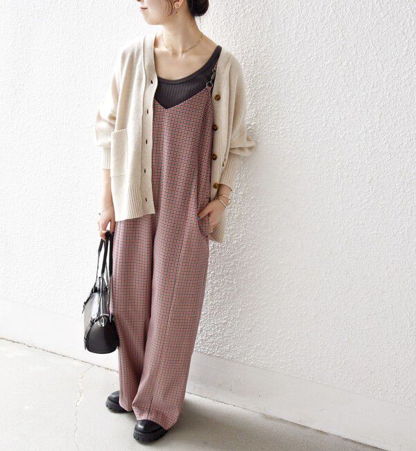 SHIPS any「SHIPS any:〈洗濯機可能〉ガンクラブ チェック サロペット パンツ」|オールインワン|