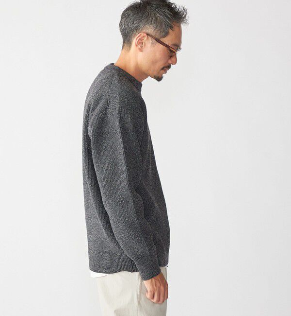 SHIPS「【WEB限定】SHIPS: ビッグシルエット クルーネック レイヤード ニット（ニット+ロンT）」|ニット・セーター|