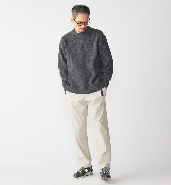 SHIPS「【WEB限定】SHIPS: ビッグシルエット クルーネック レイヤード ニット（ニット+ロンT）」|ニット・セーター|