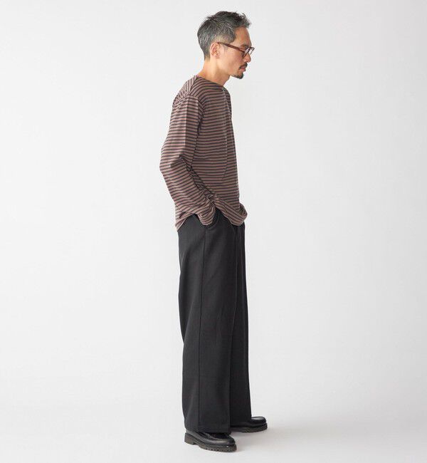 SHIPS「【WEB限定】SHIPS: バスク ボーダー ボートネック ワンポイントワッペン ロングスリーブ Tシャツ」|Tシャツ・カットソー|