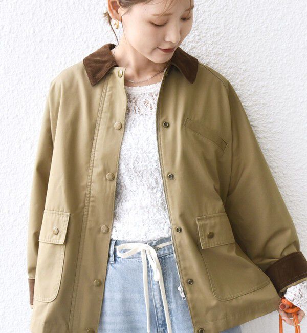 SHIPS for women「〈洗濯機可能〉テント シルエット ワーク ジャケット」|その他|