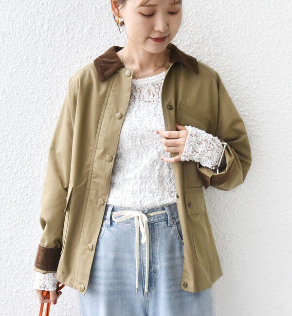 SHIPS for women「〈洗濯機可能〉テント シルエット ワーク ジャケット」|その他|