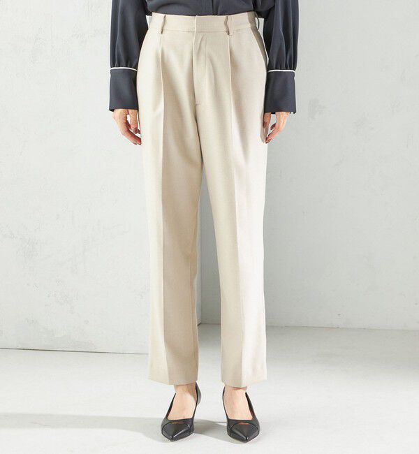 SHIPS for women「〈手洗い可能〉DELEGANT テーパード パンツ（セットアップ対応）」|スラックス|