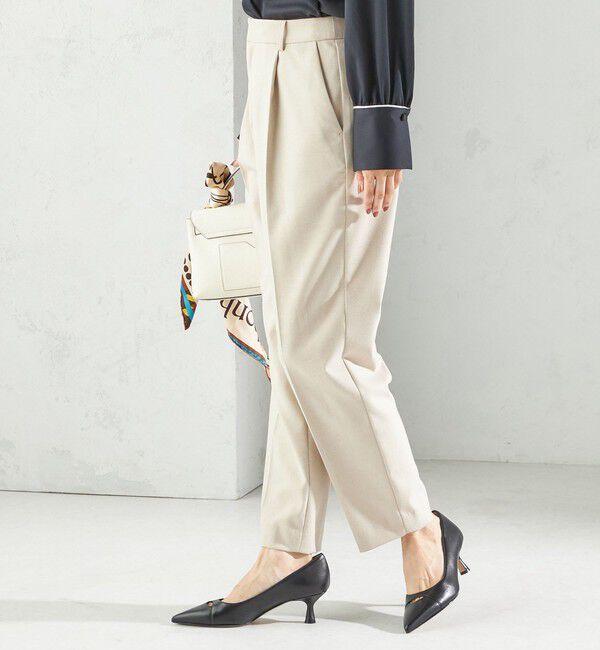 SHIPS for women「〈手洗い可能〉DELEGANT テーパード パンツ（セットアップ対応）」|スラックス|