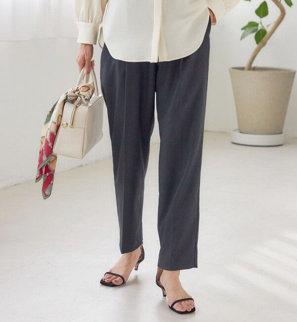 SHIPS for women「〈手洗い可能〉DELEGANT テーパード パンツ（セットアップ対応）」|スラックス|