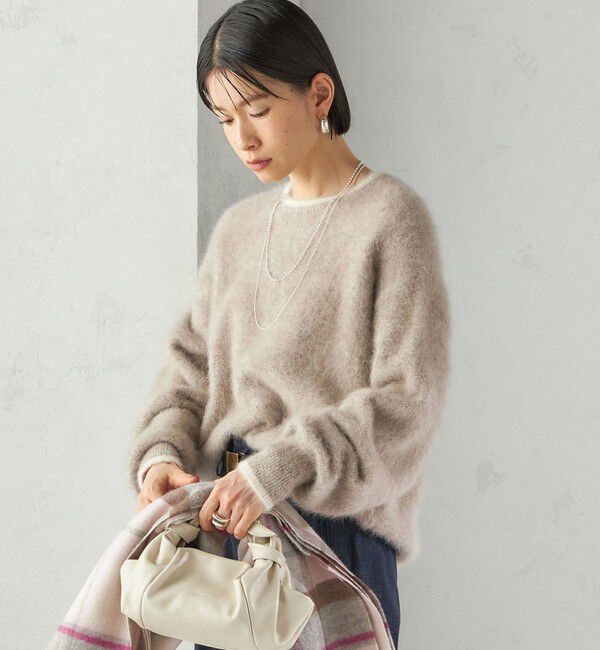 SHIPS for women「杢 フォックス カシミヤ クルーネック ニット プルオーバー」|ニット・セーター|