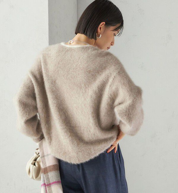 SHIPS for women「杢 フォックス カシミヤ クルーネック ニット プルオーバー」|ニット・セーター|