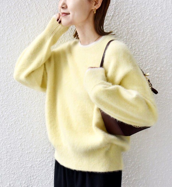 SHIPS for women「杢 フォックス カシミヤ クルーネック ニット プルオーバー」|ニット・セーター|