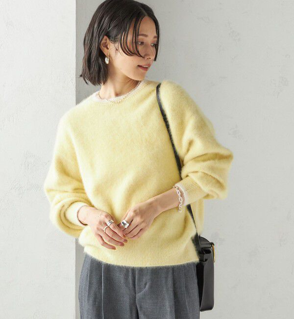 SHIPS for women「杢 フォックス カシミヤ クルーネック ニット プルオーバー」|ニット・セーター|