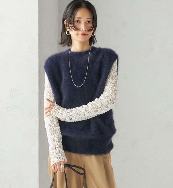SHIPS for women「杢フォックス カシミヤ ニット ベスト」|ベスト・ジレ|