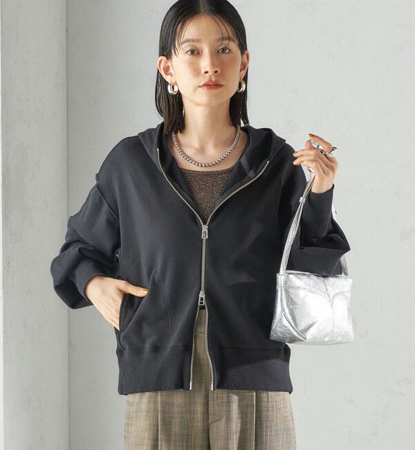 SHIPS for women「ミニ 裏毛 ジップ アップ フーディ」|パーカー|