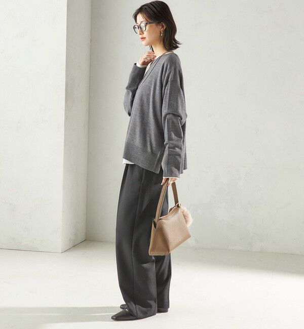 SHIPS for women「〈手洗い可能〉14G ウォッシャブル クルーネック ニット プルオーバー」|ニット・セーター|