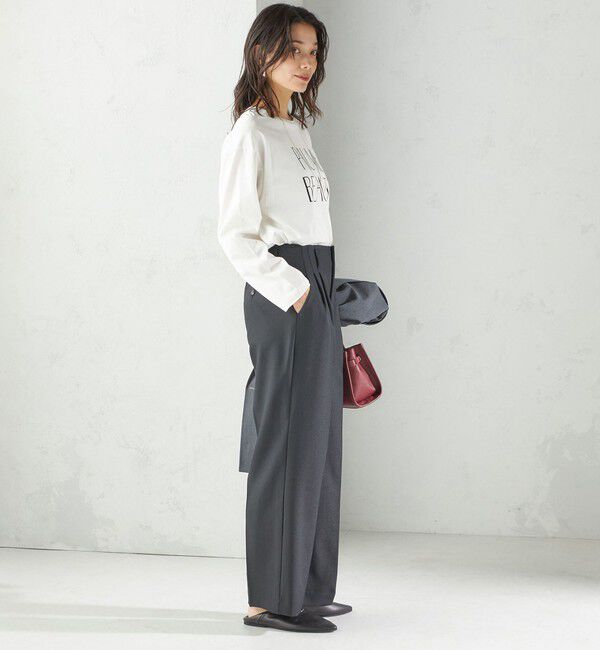 SHIPS for women「プリント ロゴ ロング スリーブ TEE」|Tシャツ・カットソー|