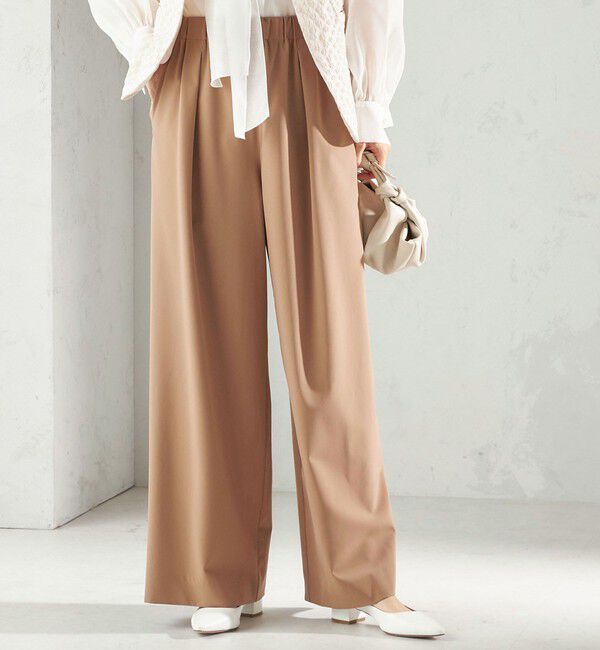 SHIPS for women「〈洗濯機可能〉ストレッチ ツイル イージー タック パンツ」|その他|