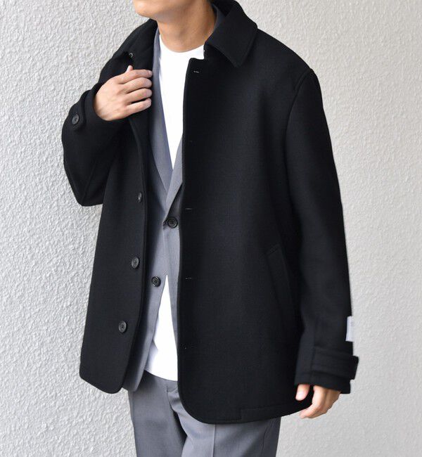 SHIPS any「SHIPS any: PURE WOOL MELTON シングル Pコート 25AW◇」|ピーコート|