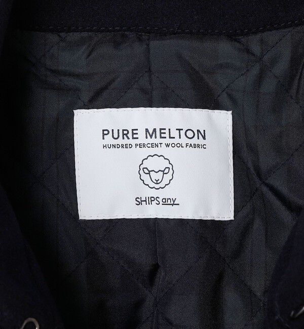 SHIPS any「SHIPS any: PURE WOOL MELTON シングル Pコート 25AW◇」|ピーコート|