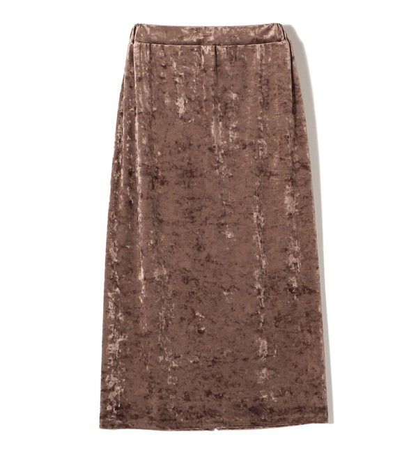 SHIPS for women「〈手洗い可能〉スノー クラッシュ ポリエステル ベロア ウエスト ゴム スカート」|スカート|