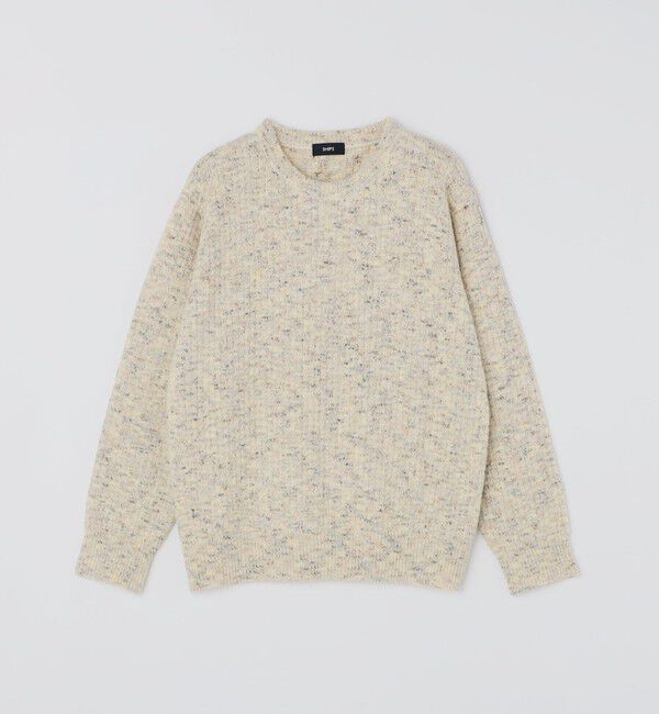 SHIPS「【WEB限定】SHIPS:〈手洗い可能〉カラー ネップ ワッフル クルーネック ニット」|ニット・セーター|