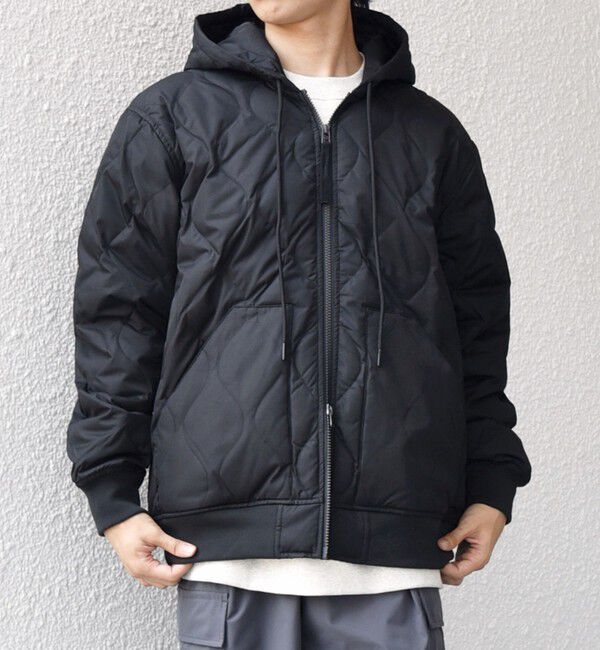 SHIPS any「【SHIPS any別注】TAION:〈手洗い可能〉ミリタリーキルト ダブルジップ ダウン パーカー◇」|ブルゾン・スタジャン|