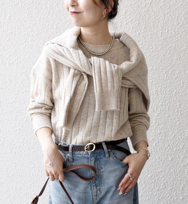 SHIPS any「SHIPS any:〈手洗い可能〉ヤク ワイドリブ Vネック ニット カーディガン」|カーディガン|