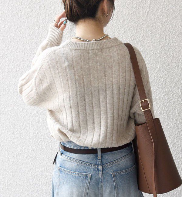 SHIPS any「SHIPS any:〈手洗い可能〉ヤク ワイドリブ ラウンドヘム ニット プルオーバー」|ニット・セーター|