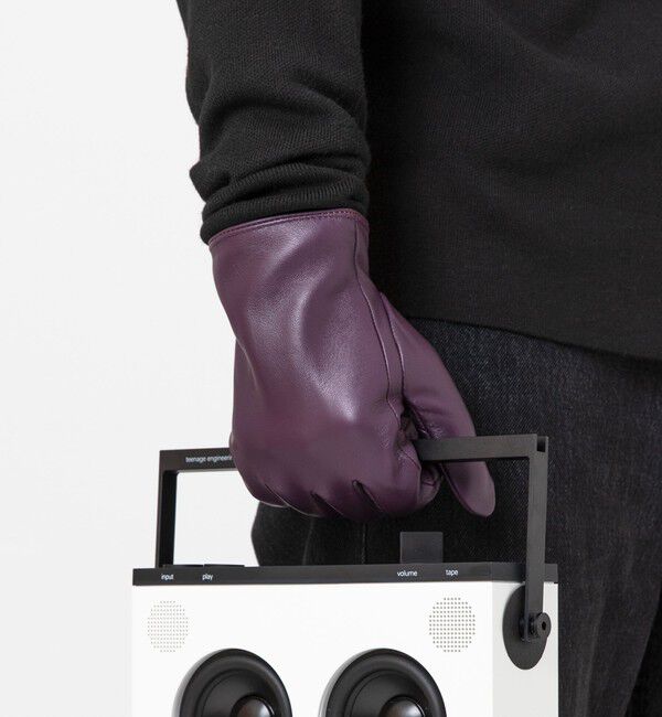 SHIPS「City Ambient Products: シープレザー カラー グローブ」|手袋|パープル